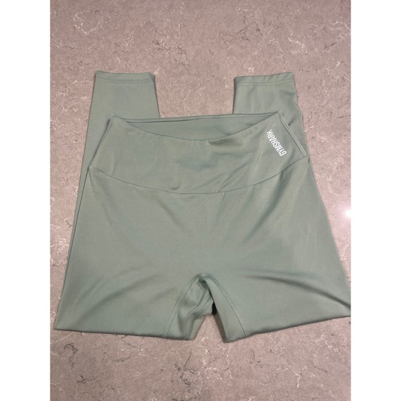 Gymshark Training 7/8 Leggings Sage Green Size M - Picture 1 of 5